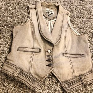 Mango grey denim vest